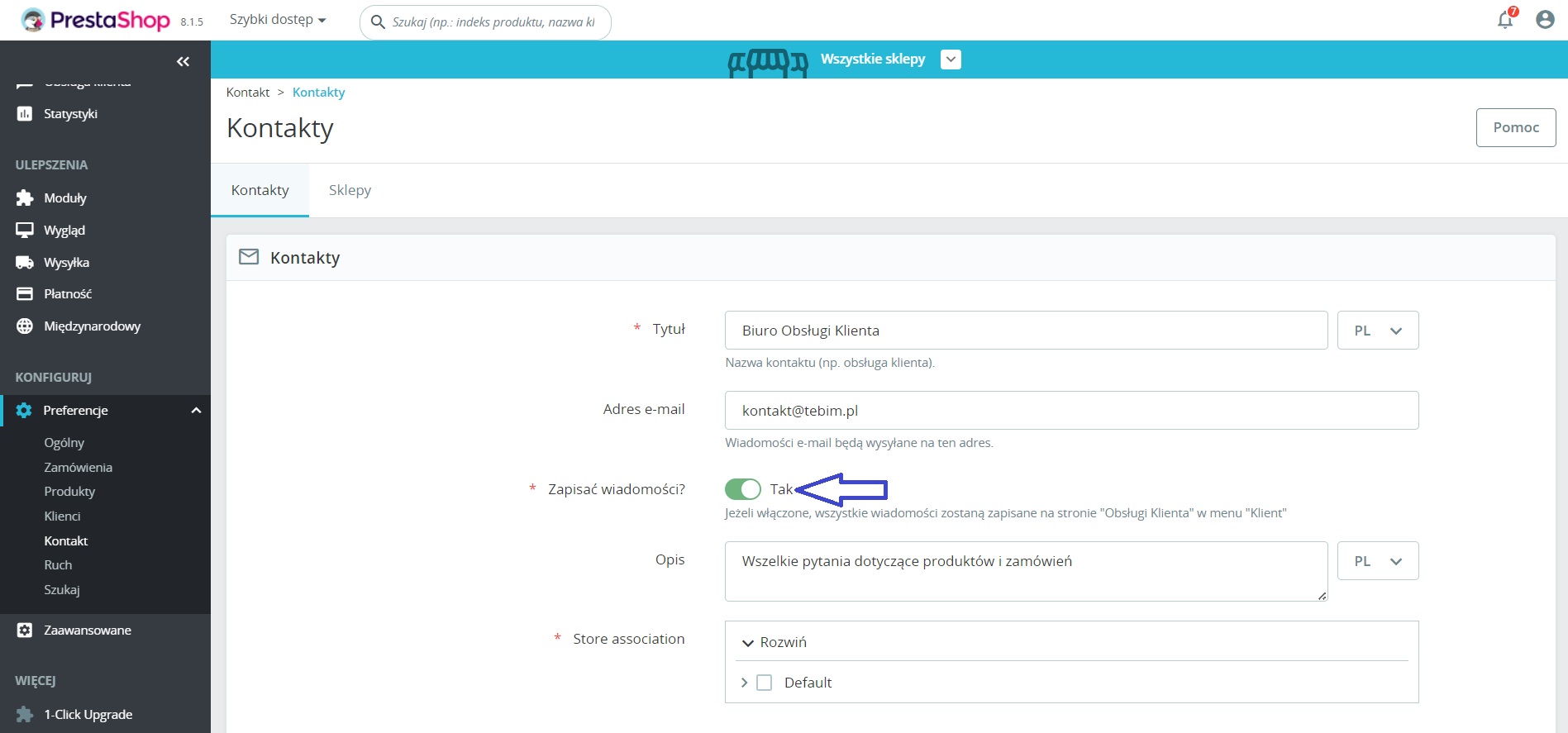 Obsługa klienta w Prestashop - 4
